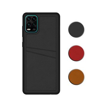 Fitcase Xiaomi Mi 10 Lite Proda Deri Çift Kartlık Cepli Kapak Kılıf