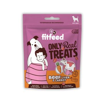 Fitfeed Freeze-Dried Çiğ Dana Ciğer ve Havuç 40 gr Köpek Ödülü