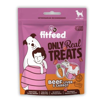 Fitfeed Freeze-Dried Çiğ Dana Ciğer ve Havuç 40 gr Köpek Ödülü
