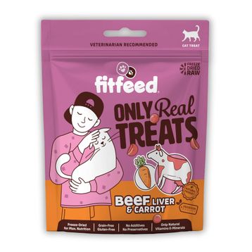 Fitfeed Freeze-Dried Çiğ Dana Ciğer ve Havuç 40 GRKedi Ödülü