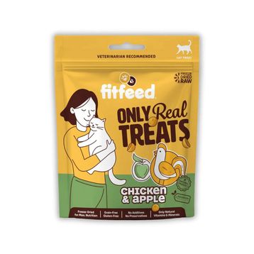 Fitfeed Freeze-Dried Çiğ Tavuk ve Elma 40 gr Kedi Ödülü