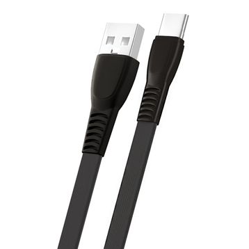 FitPlus Flat FS-403 2.4A 1 mt Type-C Data/Şarj Kablosu