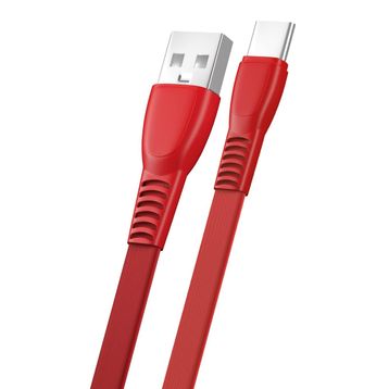 FitPlus Flat FS-403 2.4A 1 mt Type-C Data/Şarj Kablosu