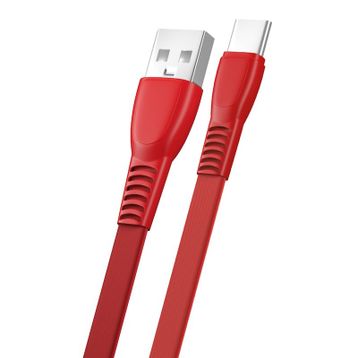 FitPlus Flat FS-403 2.4A 1 mt Type-C Data/Şarj Kablosu