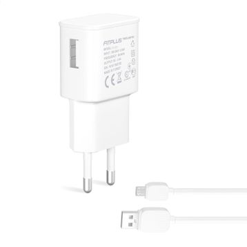 FitPlus FT-201M Bianca 2.4A Seyahat Şarj Aleti Micro Usb Kablo Set
