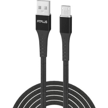 FitPlus Strong ST-111 3A 1 mt Örgü - Siyah Micro USB Data/Şarj Kablosu