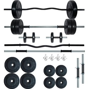 Fitset 38 kg Z Barlı Halter Seti Ve Dambıl Seti Ağırlık Fitness Seti