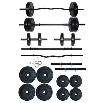 Fitset 38 kg Z Barlı Halter Seti Ve Dambıl Seti Ağırlık Fitness Seti