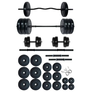 Fitset 38 kg Z Barlı Halter Seti Ve Dambıl Seti Ağırlık Fitness Seti