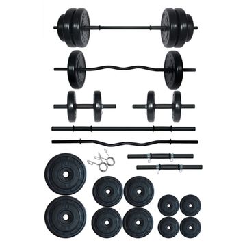 Fitset 38 kg Z Barlı Halter Seti Ve Dambıl Seti Ağırlık Fitness Seti