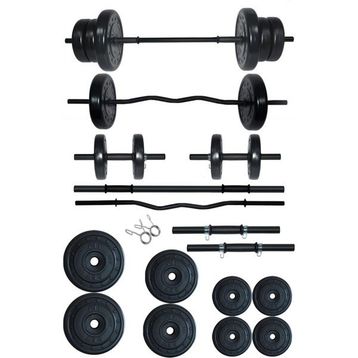 Fitset 38 kg Z Barlı Halter Seti Ve Dambıl Seti Ağırlık Fitness Seti