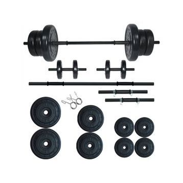Fitset 45 kg Kombo Halter Seti ve Dambıl Seti Ağırlık Fitness Seti