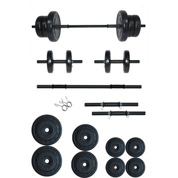 Fitset 45 kg Kombo Halter Seti ve Dambıl Seti Ağırlık Fitness Seti