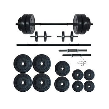 Fitset 65 kg Kombo Halter Seti ve Dambıl Seti Ağırlık Fitness Seti