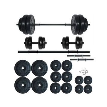 Fitset 85 kg Kombo Halter Seti ve Dambıl Seti Ağırlık Fitness Seti