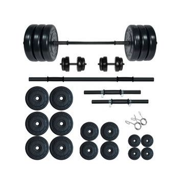Fitset 95 kg Kombo Halter Seti ve Dambıl Seti Ağırlık Fitness Seti