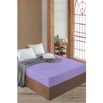 Fitted Lila Tek Kişilik Lastikli Çarşaf