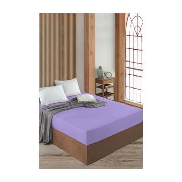 Fitted Lila Tek Kişilik Lastikli Çarşaf