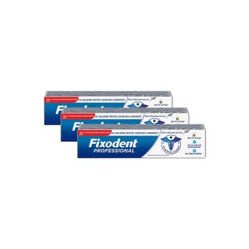 Fixodent 40 gr x 3 Professional Diş Protez Yapıştırıcı Krem