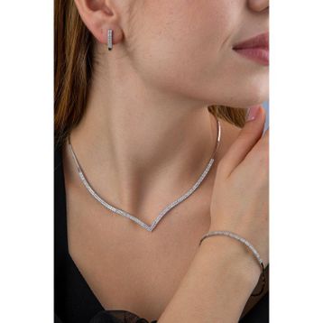 Fiyonk Kuyumculuk 14 Ayar Altın Su Yolu Çavuş Modeli Beyaz Set