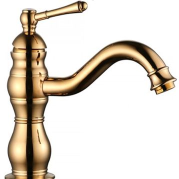 FKN Royal Kısa Gold Altın Lavabo Bataryası