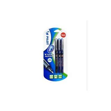Flair 03.04.SU06.0258 3'lü Pilot V-ball 0.1 (2 Mavi-1 Siyah) Sıvı Mürekkepli Roller Kalem