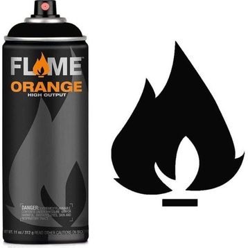 Flame 5710334 N:901 Thick Black Orange 400 ml Sprey Boya