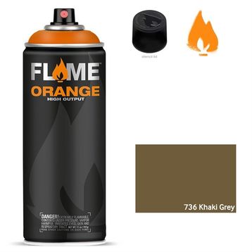 Flame 736 Khaki Grey Orange 400 ml Sprey Boya