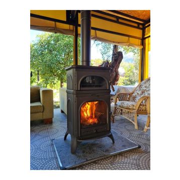 Flamestove FS-023 Modena Oven Tek Camlı Kuzineli Döküm Soba