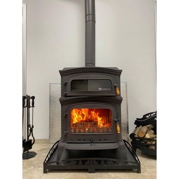 Flamestove FS-033 Altara Premium Tek Camlı Kuzineli Döküm Soba