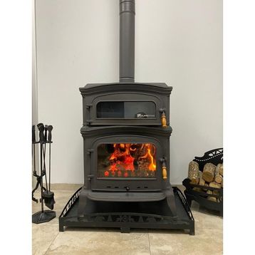 Flamestove FS-033 Altara Premium Tek Camlı Kuzineli Döküm Soba