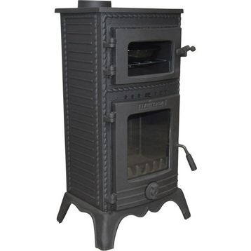 Flamestove FS-054 Majör Lüx 3 Camlı Kuzineli Döküm Soba