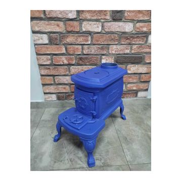 Flamestove FS-059 Mavi Nostalji Camsız Mini Döküm Soba