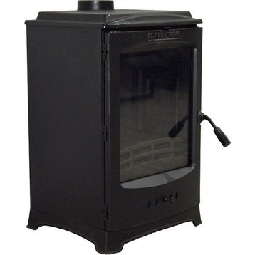 Flamestove FS-201 Lodi Füme Tek Camlı Döküm Soba