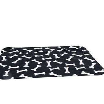 Flamingo 1030689 100x70 cm Siyah Kemik Desenli Yumuşak Battaniye