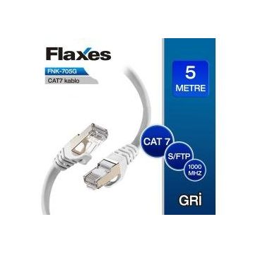 Flaxes FNK-705G Gri 5 m Cat 7 Sftp Patch Kablosu