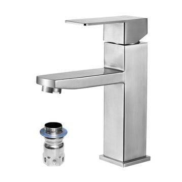 Fleko Inox Kare Lüx Lavabo Batarya