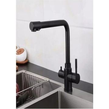 Fleko K12012A Su Arıtma Girişli Siyah Evye Bataryası