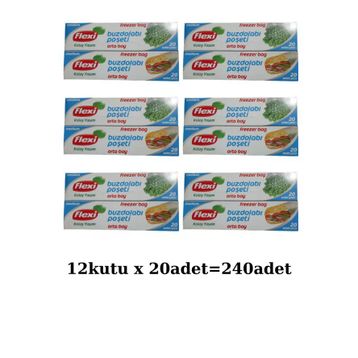 Flexi 20'li Orta Boy Buzdolabı Poşeti (4 adet)