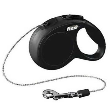 Flexi 3 mt New Classic Siyah XS İp Otomatik Köpek Gezdirme Tasması