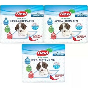 Flexi 3x30 Adet 60x90 cm Evcil Hayvan Tuvalet Eğitim Pedi