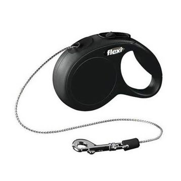 Flexi 5 mt New Classic Siyah S İp Otomatik Köpek Gezdirme Tasması