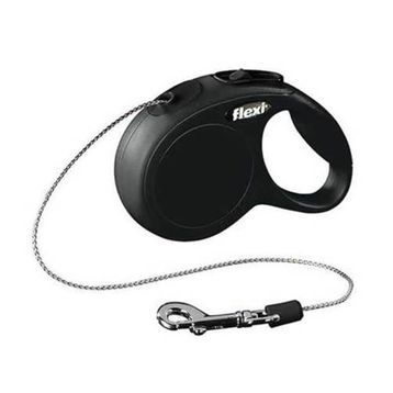Flexi 5 mt New Classic Siyah S İp Otomatik Köpek Gezdirme Tasması