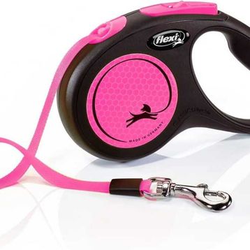 Flexi 5 mt Pembe Neon Şerit Medium Otomatik Köpek Tasması