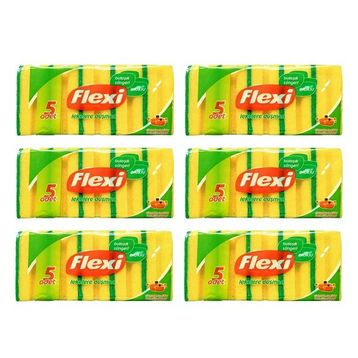 Flexi 6x5'li Oluklu Bulaşık Süngeri