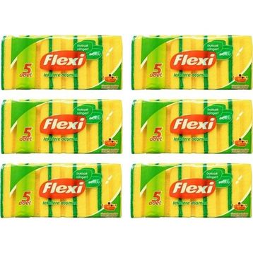 Flexi 6x5'li Oluklu Bulaşık Süngeri