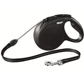 Flexi 8 m Siyah [M] New Classic Otomatik İp Köpek Gezdirme Kayışı