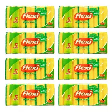 Flexi 8x5'li Oluklu Bulaşık Süngeri