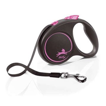 Flexi Black Design 5 mt Pembe Small Otomatik Şerit Köpek Gezdirme Kayışı