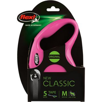 Flexi New Classic 5 m M Pembe Şerit Tasma